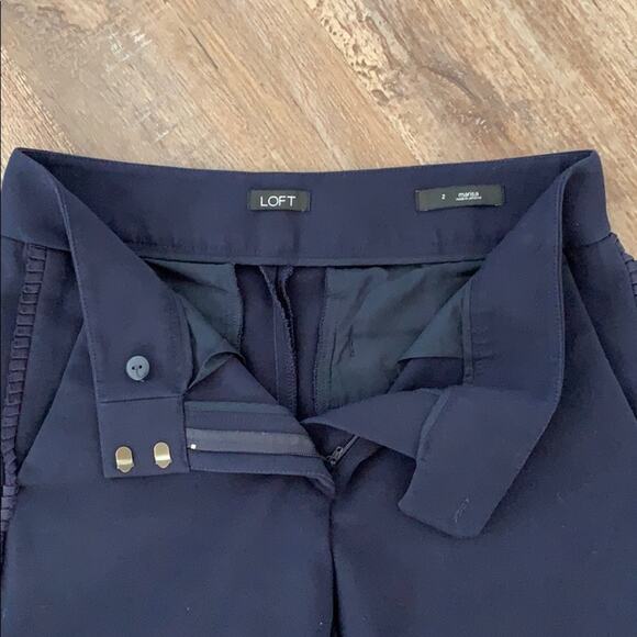 Navy Marisa Cropped Ankle Pencil Tuxedo Trousers - Picture 6 of 8